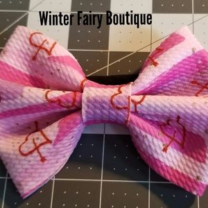 Bullet fabric hair bow on nylon headband